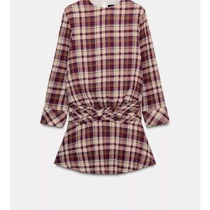 Zara Plaid Mini Dress